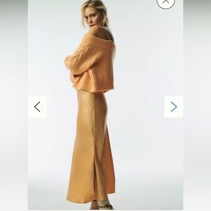 NWOT Mare Mare Layered Sweater and Slip Dress Size XXS in orange